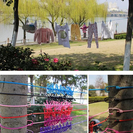 Portable Clothesline with 12 Clips – 185CM